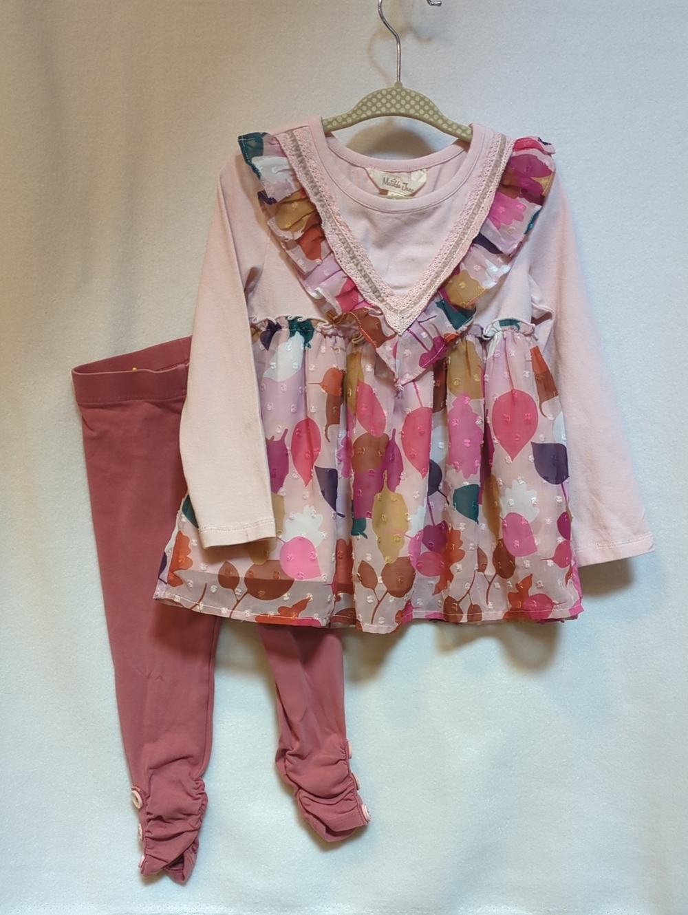 Matilda Jane Light Pink Tunic and Leggings Set